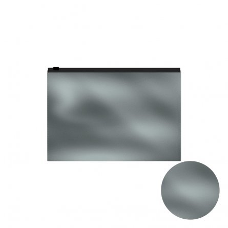 Zip-пакет на молнии ErichKrause, В5, 210х288 мм, непрозрачный, серебрянный, "Glossy Ice Metallic" фото 2
