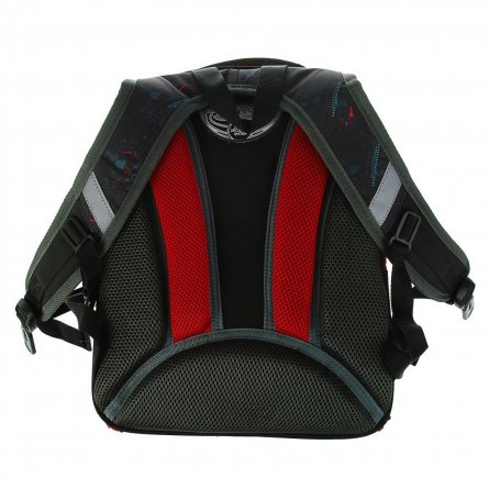 Рюкзак Across, школьный, с мешком д/обуви, черный-красный, 29х37х15 см фото 3