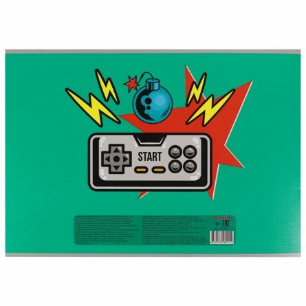 Альбом для рисования А4, 40л. Проф-Пресс, скрепка, обложка целлюлозный картон, лён, блок офсет, 100г/м2, "Компьютерная игра" фото 3