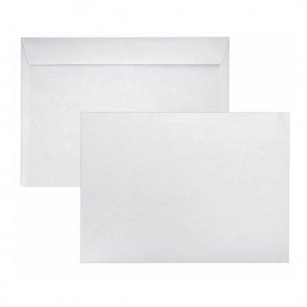 Конверт почтовый С4 (229*324 мм), белый, без подсказа, прямоугольный клапан, стрип, Ряжская печатая фабрика фото 1