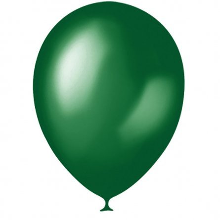 Шар воздушный металлик №12, зеленый, 100шт/уп фото 1