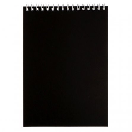 Скетчбук А5 20л.,"Контрастные фламинго", 120 г/м2,  Проф-Пресс, гребень, мелованный картон, черный блок, фото 3