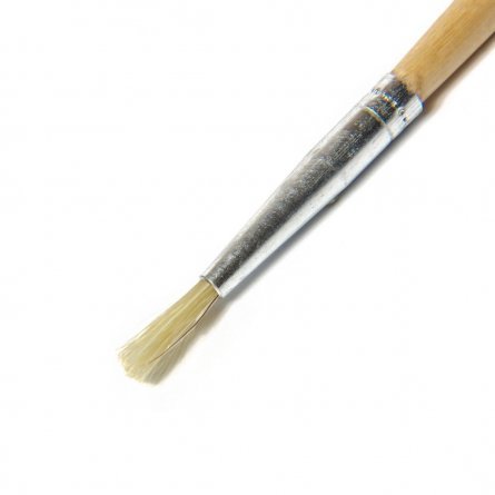 Кисть щетина, Alingar, круглая, №4, деревянная ручка фото 4