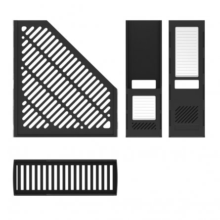 Подставка д/бумаг вертикальная пластиковая ERICH KRAUSE Classic, черная фото 3