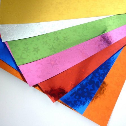 Фольга цветная Апплика, А4, голографическая, 7 листов, 7 цветов, картонная папка, "Радужный единорог" фото 2