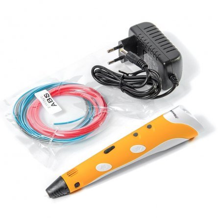 Ручка 3D Myriwell RP100A, пластик ABS - 3 цвета, оранжевая, картонная упаковка фото 4