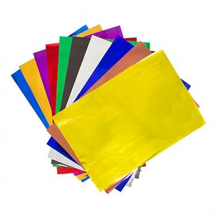 Фольга цветная Апплика, А4, радужная, 10 листов, 10 цветов, картонная упаковка "Маскарад" фото 2