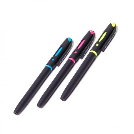 Ручка гелевая, Alingar, "Galaxy" черная, 0,6 мм., пулевидный наконечник, тонированный пластиковый корпус фото 1