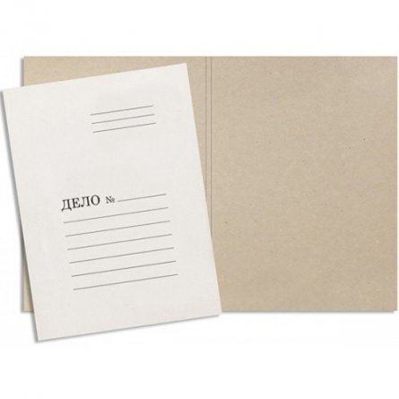 Папка-обложка "Дело", картон мелованный, 350гр/м2, белый фото 1