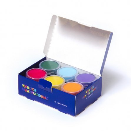 Краски пальчиковые Alingar 6 цветов,20 мл., картонная упаковка, "Веселые ребята" фото 2