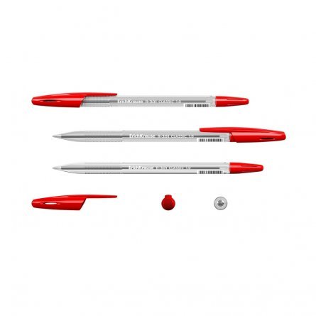 Ручка шариковая Erich Krause "R-301 Classic Stick", 1.0 мм, красный, шестигранный, цветной, пластиковый корпус, картонная упаковка фото 2