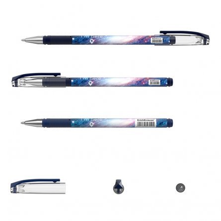 Ручка шариковая Erich Krause,"ColorTouch. Space", 0,7 мм, синий, метал.наконечник, грип, круглый пластиковый корпус, в тубусе 24 шт фото 2