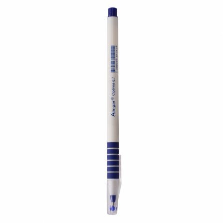 Ручка шариковая на масляной основе Alingar "Optima", 0,7 мм, синяя, круглый, белый, пластиковый корпус, картонная упаковка фото 3