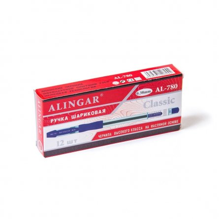 Ручка шариковая, Alingar, "Classic" красная, 0,38 мм., игольчатый наконечник, резиновый грип, прозрачный пластиковый корпус фото 2