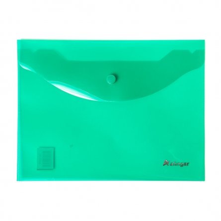 Папка-конверт на кнопке Alingar, A5, зеленая фото 1