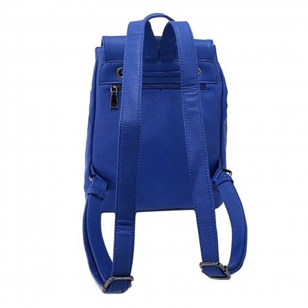 Рюкзак женский, 1 отделение, 27х29х15 см, GRIZZLY, экокожа, два кармана, синий фото 3