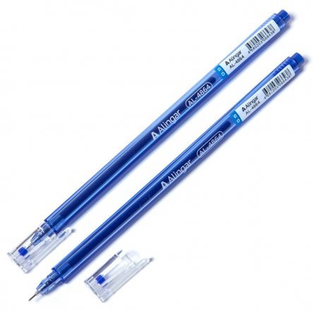 Ручка гелевая Alingar, "Neo", 0,5 мм, синяя, игольчатый наконечник, круглый, тонированный, пластиковый корпус, в уп. 12 шт., картонная упаковка фото 1