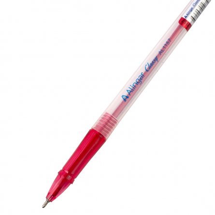 Ручка шариковая на масляной основе Alingar "Classy", 1 мм, красная, игольчатый наконечник, круглый, матовый, пластиковый корпус, картонная упаковка фото 3
