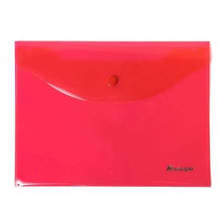 Папка-конверт на кнопке Alingar, А5, красный фото 1