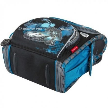 Рюкзак Across, школьный,  с мешком д/обуви, черный-синий, 29х37х14 см фото 5