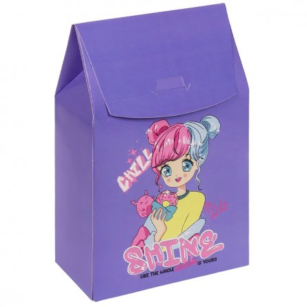 Подарочная коробка-конверт Миленд, 12*5*19 см, "Девочка-Аниме", складная фото 2