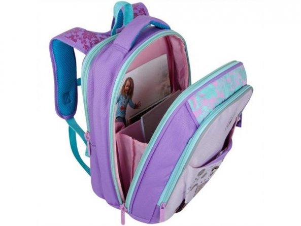 Рюкзак Across, школьный, фиолетовый-бирюзовый, 38x27x16 см фото 5