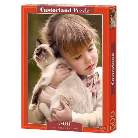 Пазлы "500 " Castorland "Девочка и котенок" фото 1