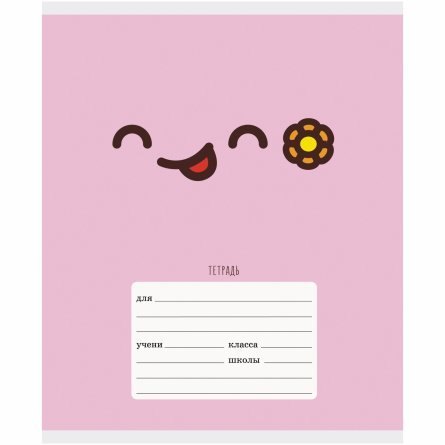 Тетрадь 18л., клетка, Канц-Эсмо, скрепка, выб. лак, мелованный картон "Emoji", 5 видов фото 3