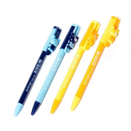 Автомат.,шарик.,ручка син.,ALINGAR серия "Baby-pen" пластик.,корпус яркого цв., пишущий узел  0,7мм.