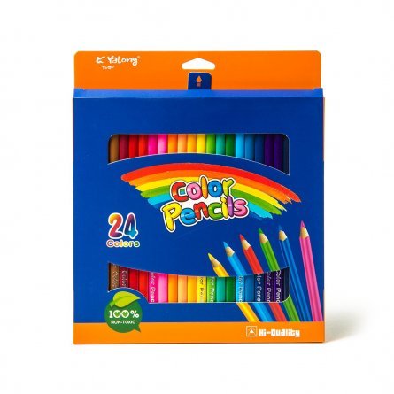 Цветные карандаши 24 цв., треугольный корпус, в картон. упаковке