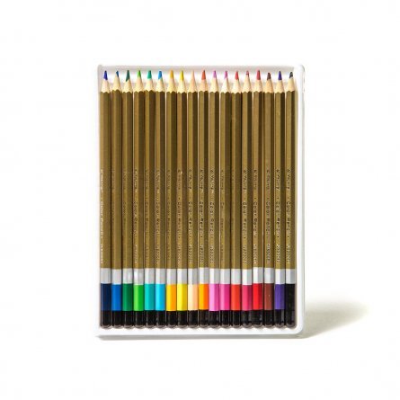 Цветные карандаши 18 цв. "золото" шестигранный деревянный корпус, грифель 0,3мм ., картонная коробка