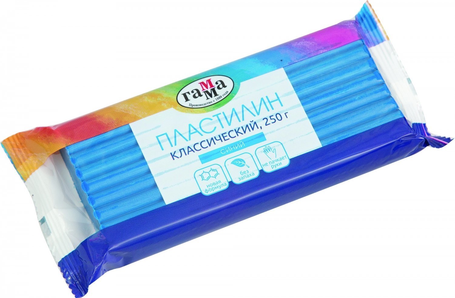 Пластилин Гамма, 250 гр., синий цвет, полипропилен, Детский ...