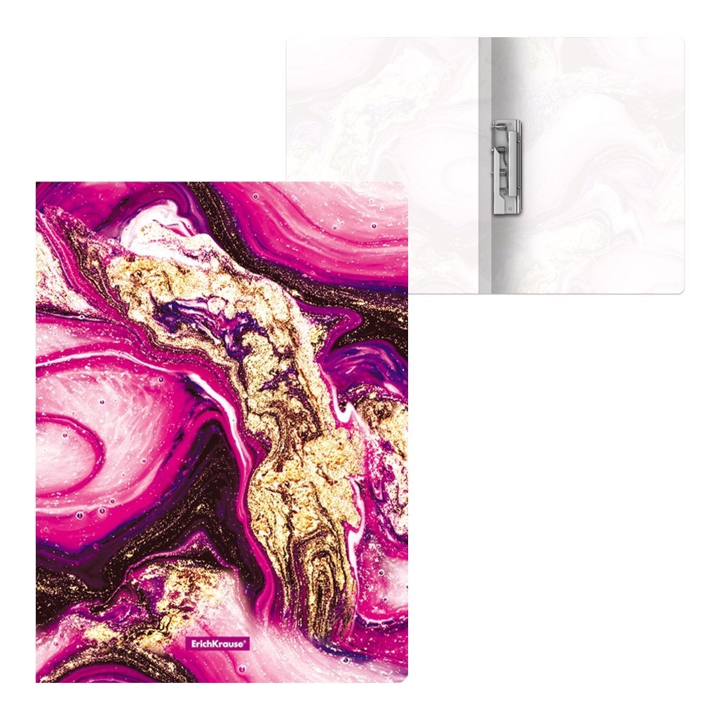 Папка с боковым зажимом ErichKrause "Marble Amethyst" А4, 231х310х17 мм ...