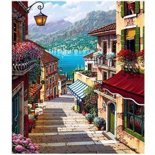 Картина по номерам Alingar, 30х40 см, 25 цветов, с акриловыми красками, холст, "Европейская улица"