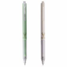 Ручка гелевая Alingar "Белый олень", 0,5 мм, черная, автоматическая, игольчатый наконечник, круглый цветной  пластиковый корпус, картонная упаковка