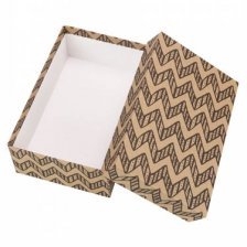 Подарочная крафт - коробка Миленд, 19*12*7,5 см, "Зиг Заг", прямоугольная