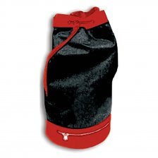 Мешок для сменной обуви, 1 отделение, ПЧЕЛКА, 335х410 мм, ткань, дополнительное отделение, круглое дно, Красно-серая