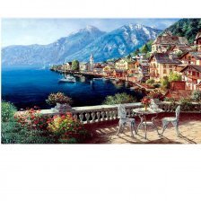 Картина по номерам Alingar, 40х50 см, 24 цвета, с акриловыми красками, холст, "Волшебное побережье"