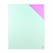 Архивная папка Alingarr, A4, 330*250 мм, пластик, 1500 мкм, на резинке с 4 файлами, бирюзовая