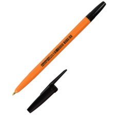 Ручка шариковая "CORVINA 51 VINTAGE" (Universal), 1мм, черная, пулевидный наконечник, шестигранный оранжевый пластиковый корпус, картонная упаковка