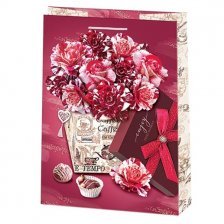 Пакет подарочный бумажный Мир открыток (XL)  32,5*45 см "Розы с конфетами", ламинация