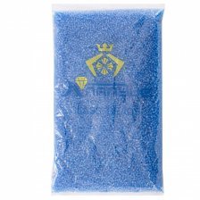 Бисер Alingar размер №12 вес 450 гр., голубой матовый, прозрачный, пакет