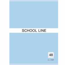 Тетрадь 48л., А4, клетка, Канц-Эксмо "Basic line. Blue", скрепка, мелованный картон