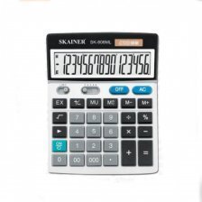 Калькулятор SKAINER 16 разрядов, 140*176*45 мм, белый, "SK-806ML"