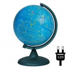Глобус Звездное небо, Глобусный мир, d=210 мм, с подсветкой, 220 V, на круглой подставке