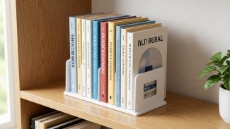 Подставка-органайзер д/книг, Alingar,пластик., разборн.,голубой цвет 34,8*15*14