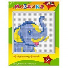 Мозаика пластиковая Апплика, А5, картонная упаковка "Слон"