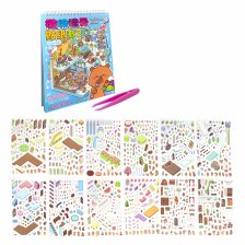 Наклейки для творчества - антистресс блокнот, 240*185 мм, "Funny Capybara", 3D стикеры, 6 комнат, в комплекте пинцет, пакет с европодвесом