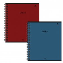 Тетрадь 96л., А5, клетка, Alingar, "Office", гребень, блок офсет, мелованный картон, 2 дизайна в пленке т/у