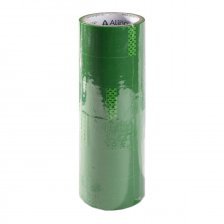 Клейкая лента упаковочная Alingar, 48 мм * 24 м, основа полипропилен, непрозрачная, цвет зелёный, уп. 6 шт.